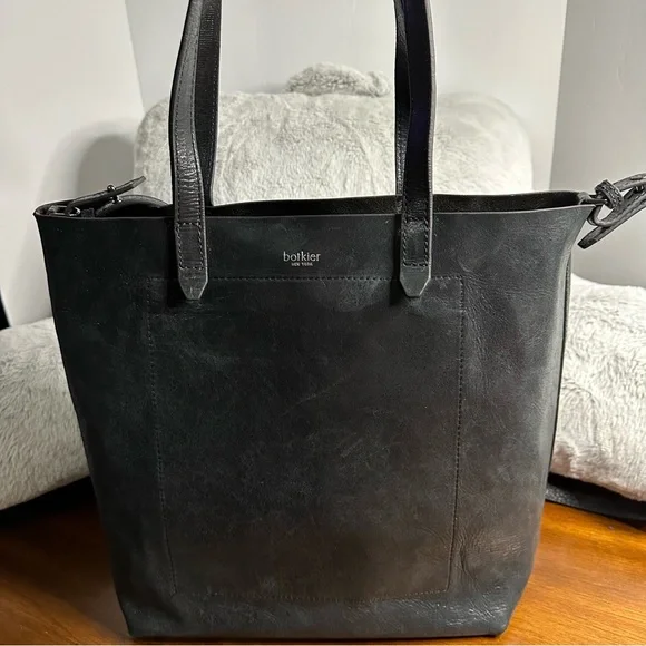 New Botkier Black Leather studded hobo tote with Botkier pouch - Picture 3 of 16